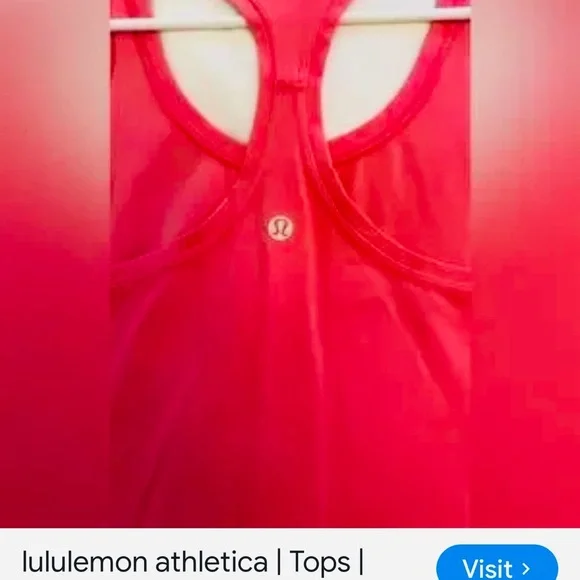 #1242**Lululemon Athletica Red/Pink Tank Top - Picture 3 of 12